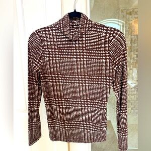Petite Houndstooth Turtleneck Top
